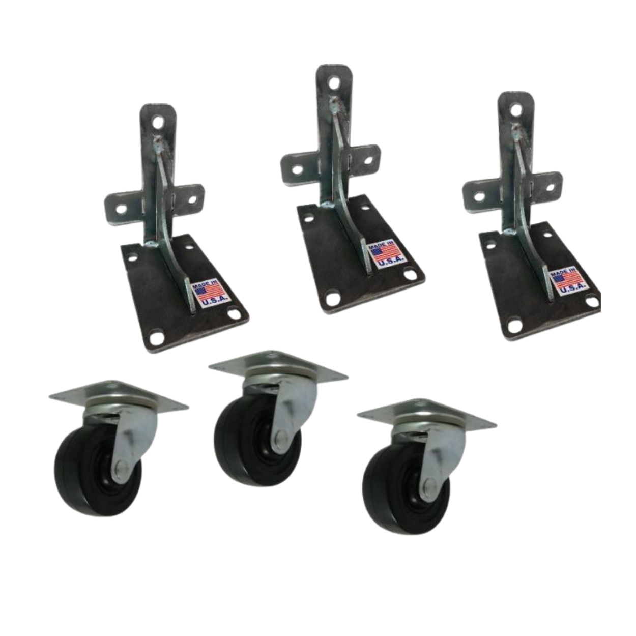 Wheel Kit for UDS - 55 gal heavy duty with 3 inch locking casters